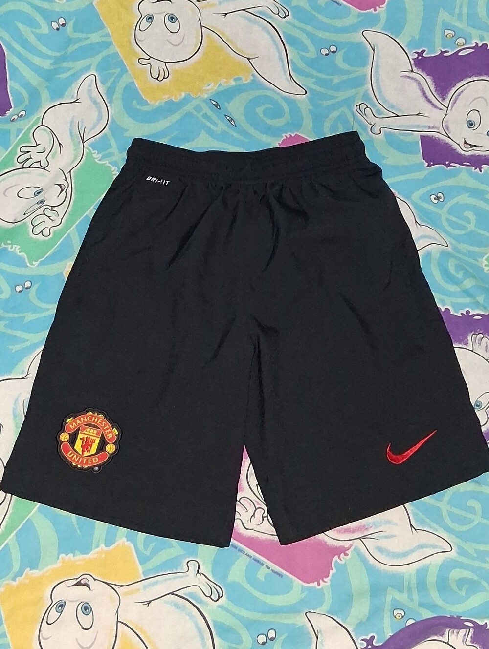 Nike Dri Fit Manchester United Authentic Soccer Jersey Shorts Vintage Football